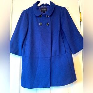 Banana Republic Royal Blue Wool Blend Coat